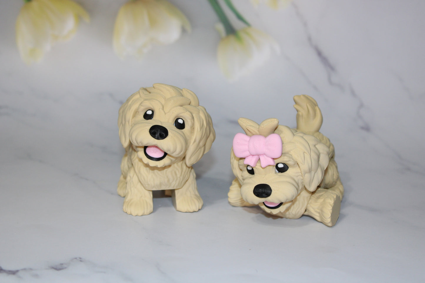 Golden Doodle Puppy:3D Printed Articulated Flexi Fidget Toy