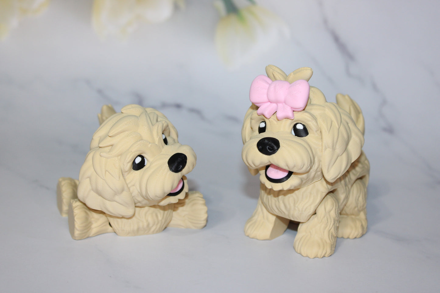 Golden Doodle Puppy:3D Printed Articulated Flexi Fidget Toy