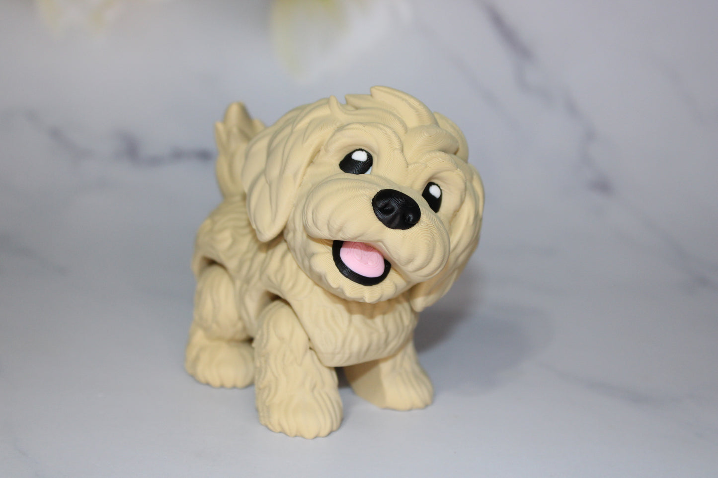 Golden Doodle Puppy:3D Printed Articulated Flexi Fidget Toy