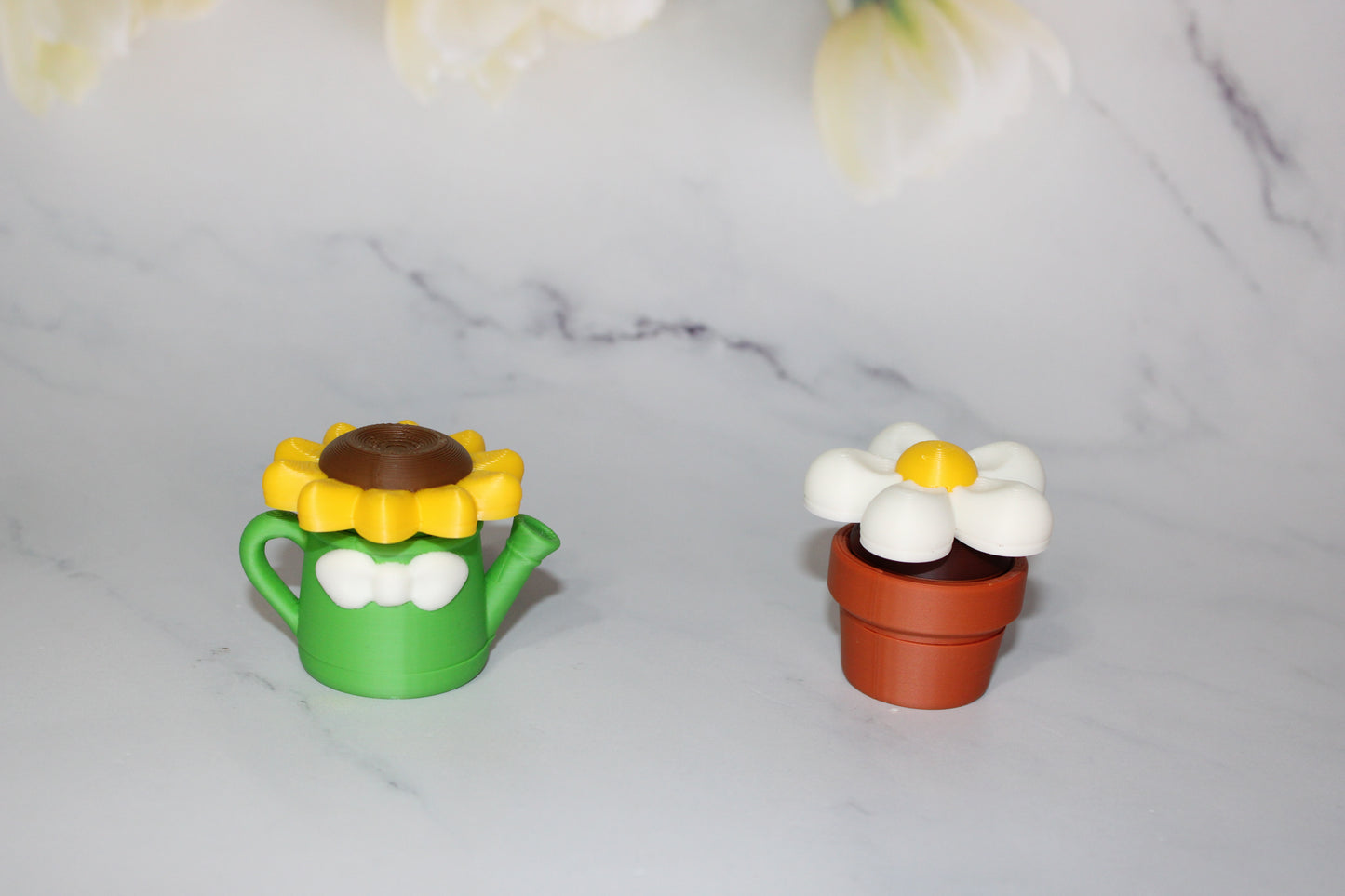 Flower Bee 4 Piece Set 2 inches 3D Printed Articulated Flexi Fidget