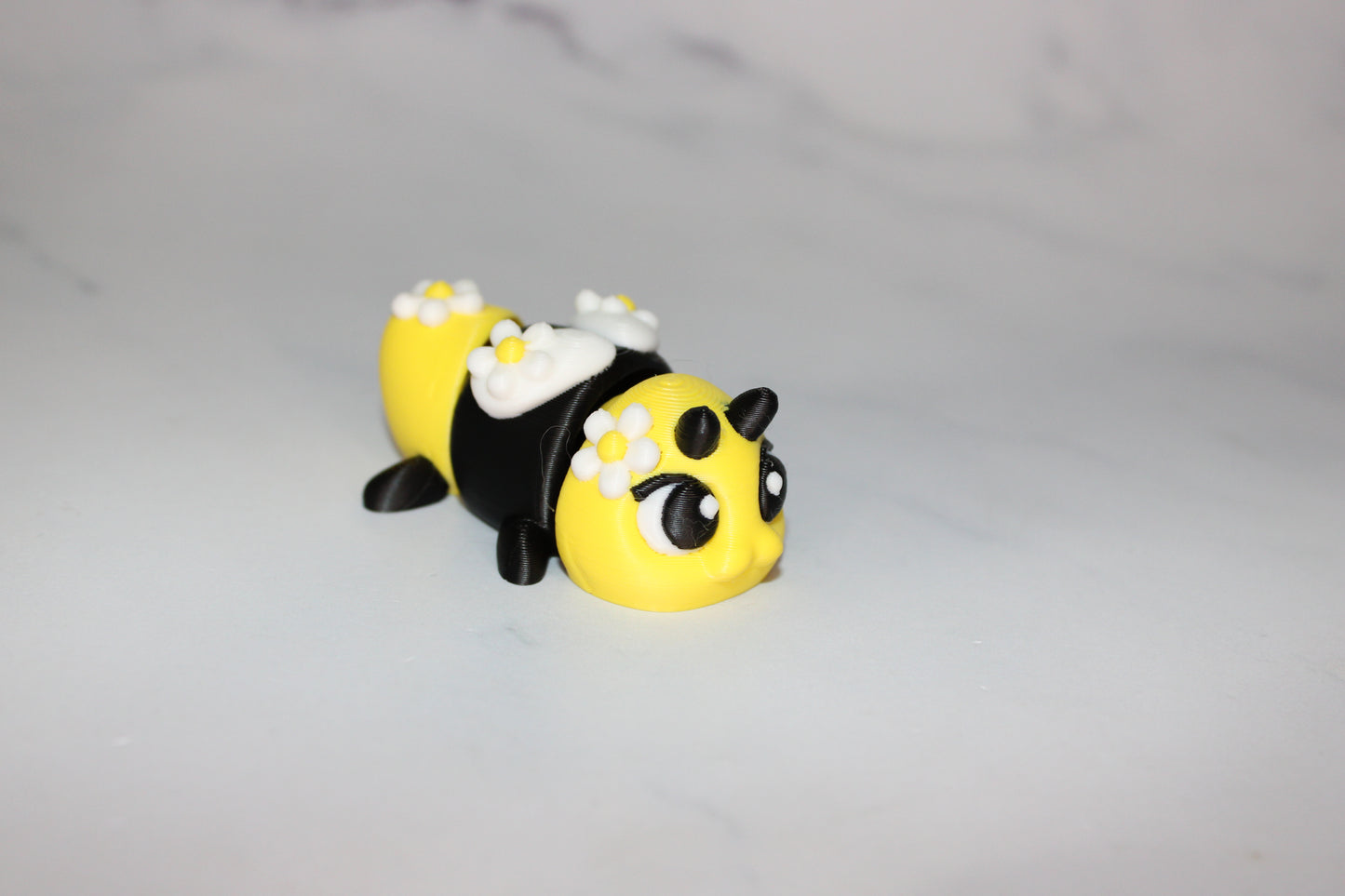 Flower Bee 4 Piece Set 2 inches 3D Printed Articulated Flexi Fidget