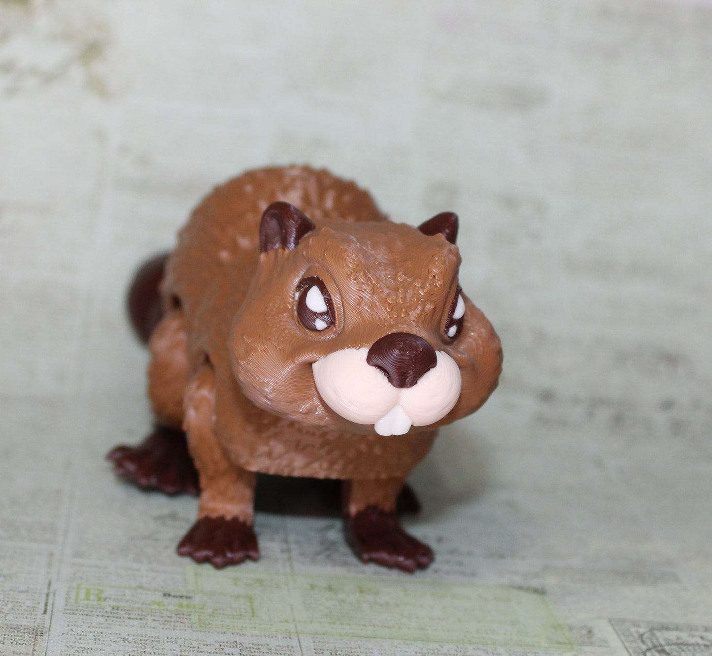 Beaver 3D Printed Articulated Figurine Fidget Toy