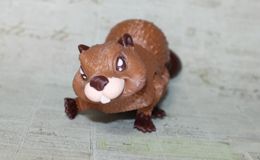 Beaver 3D Printed Articulated Figurine Fidget Toy