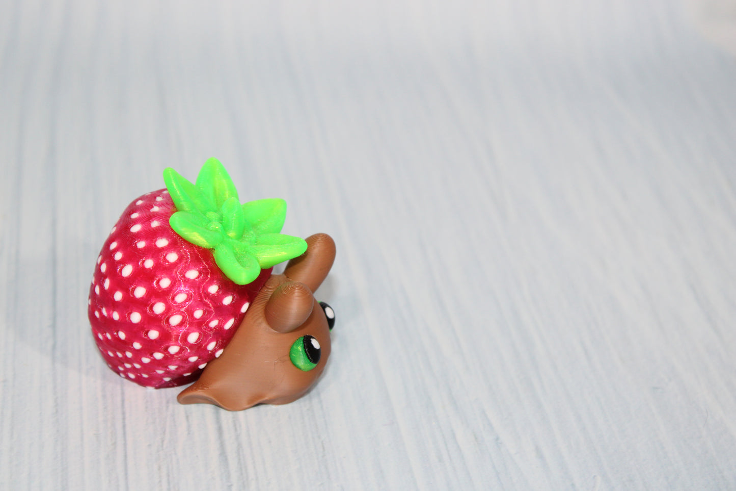 3d Printed Strawberry Snail 2" - Wonderland 3D Printing 