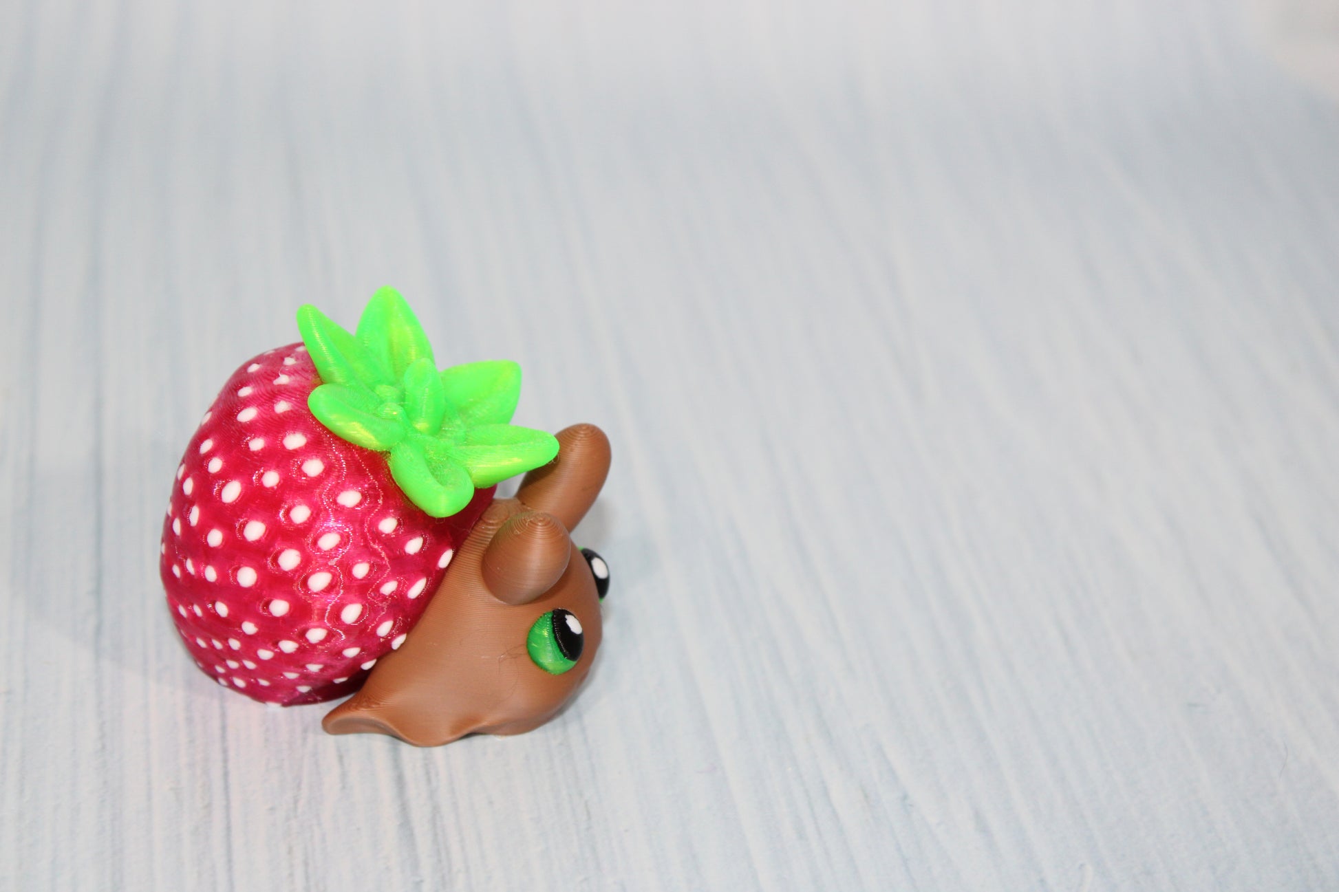3d Printed Strawberry Snail 2" - Wonderland 3D Printing 