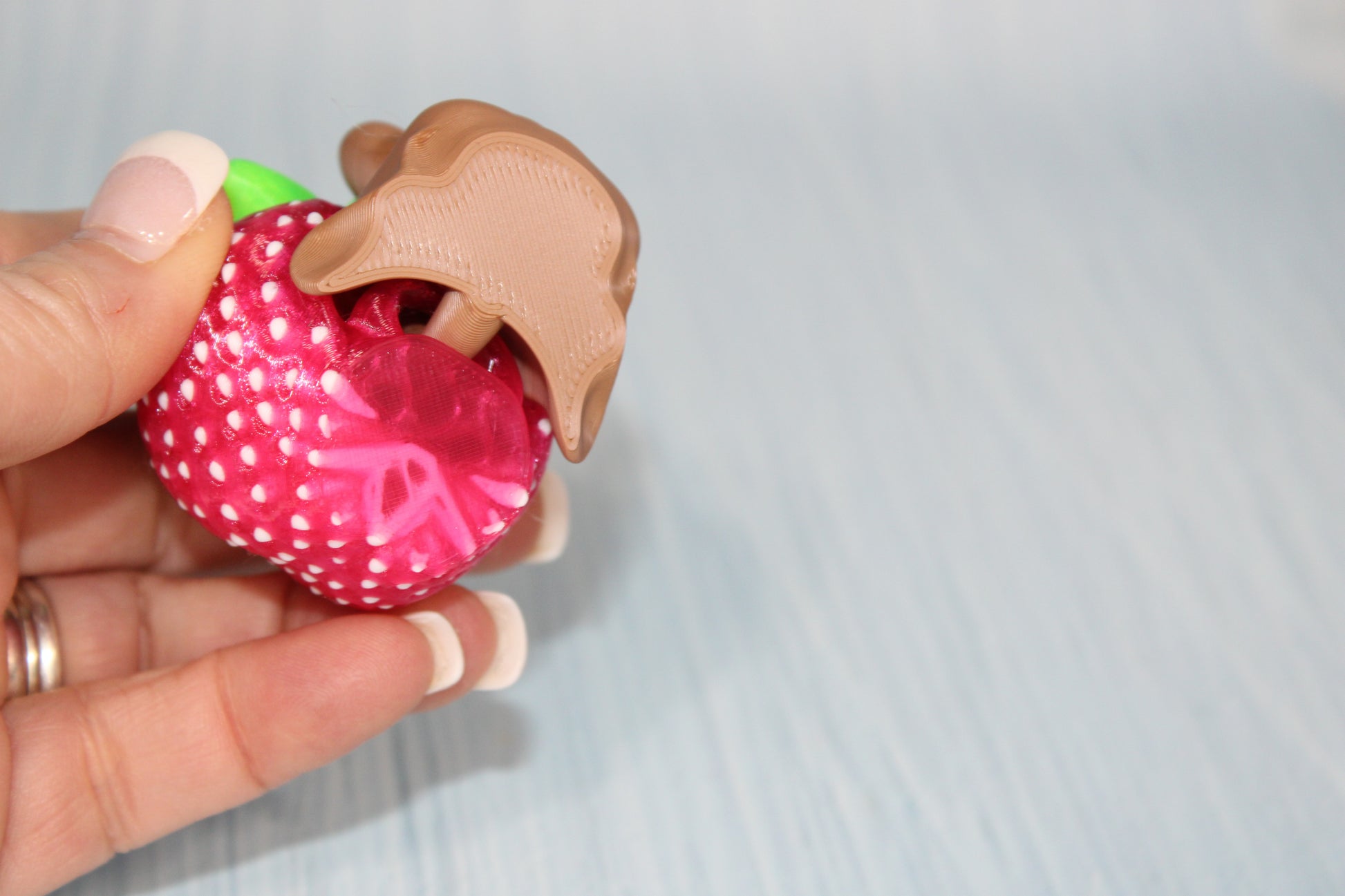 3d Printed Strawberry Snail 2" - Wonderland 3D Printing 