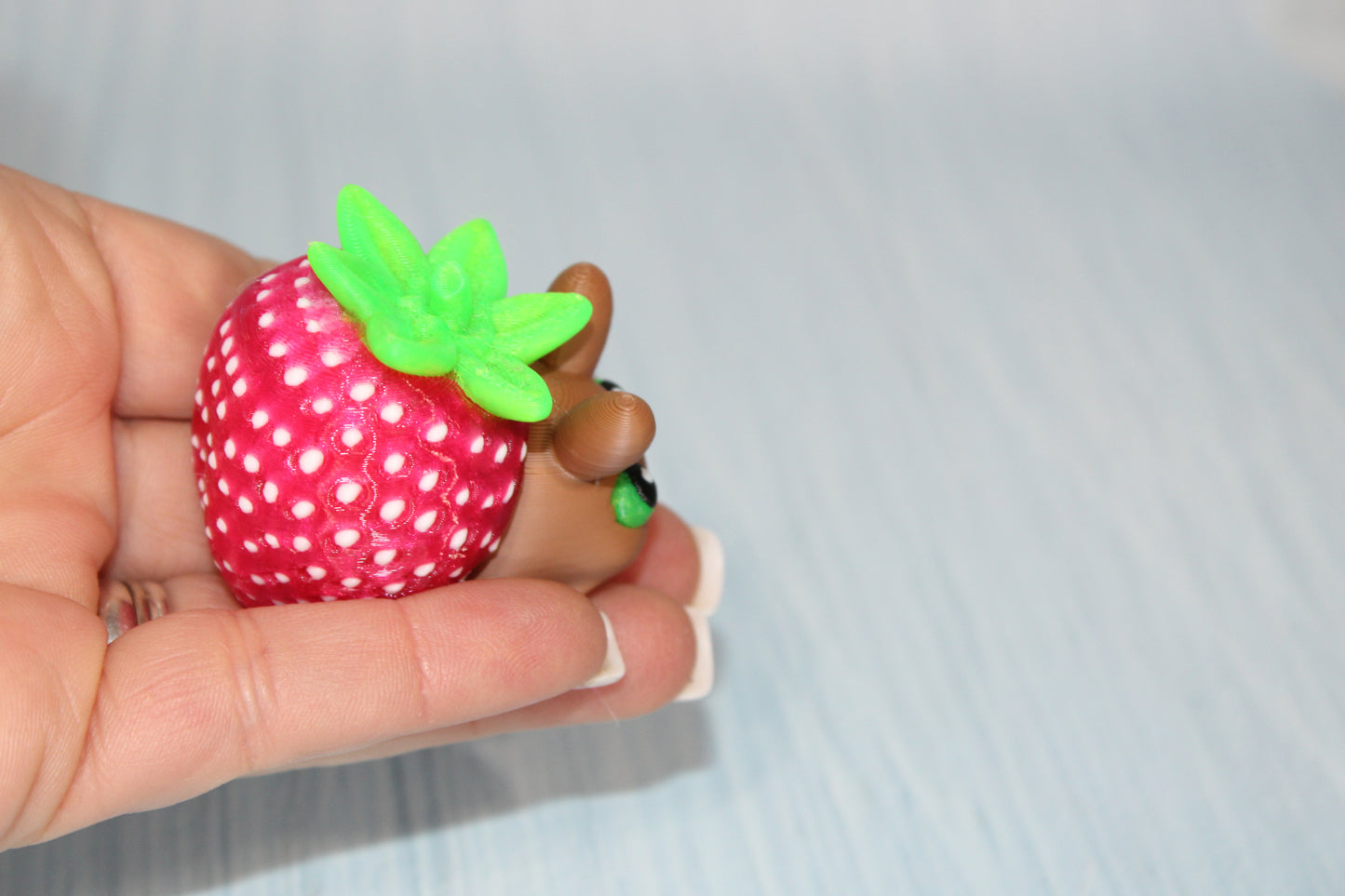 3d Printed Strawberry Snail 2" - Wonderland 3D Printing 