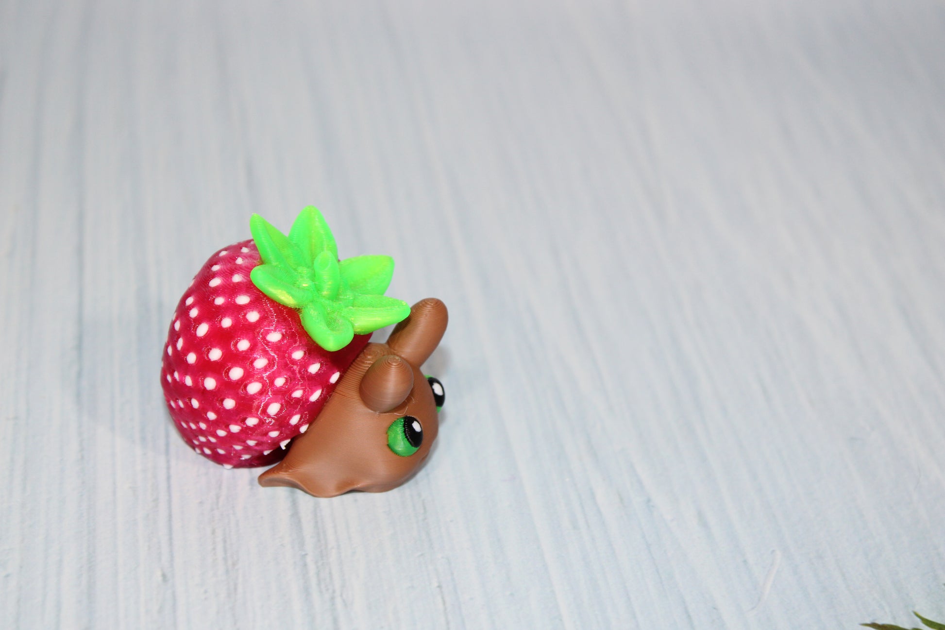 3d Printed Strawberry Snail 2" - Wonderland 3D Printing 