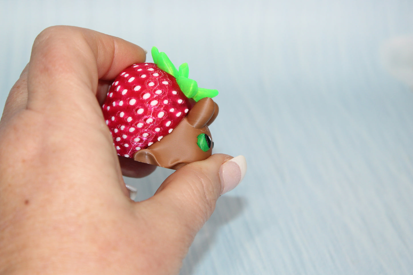 3d Printed Strawberry Snail 2" - Wonderland 3D Printing 