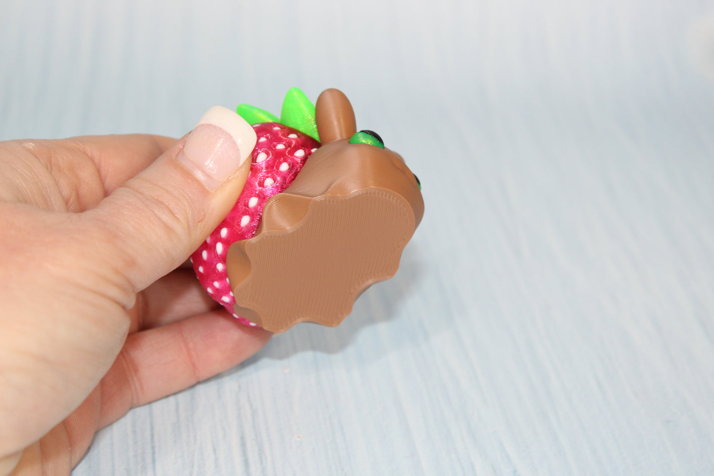 3d Printed Strawberry Snail 2" - Wonderland 3D Printing 