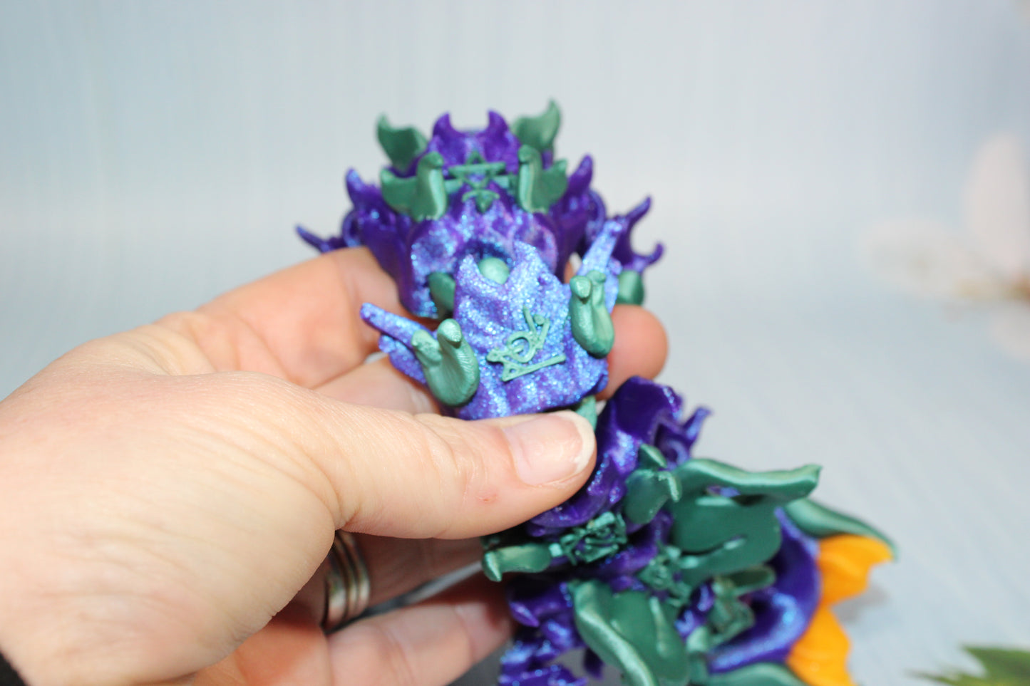 Witch fire Dragon 3D Printed Articulated Figurine - Wonderland 3D Printing 