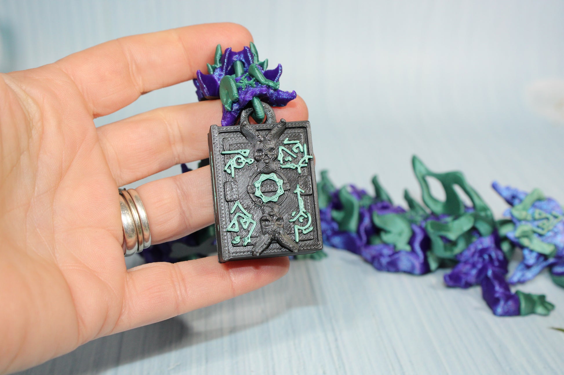 Witch fire Dragon 3D Printed Articulated Figurine - Wonderland 3D Printing 