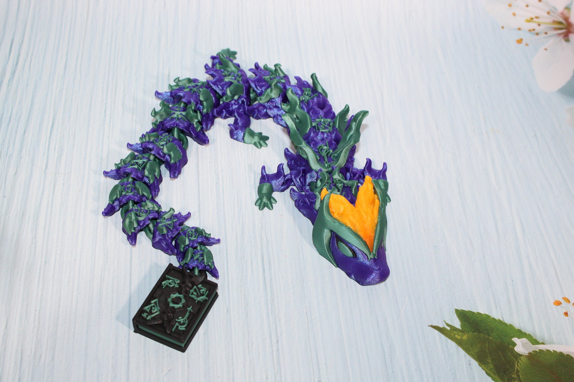 Witch fire Dragon 3D Printed Articulated Figurine - Wonderland 3D Printing 