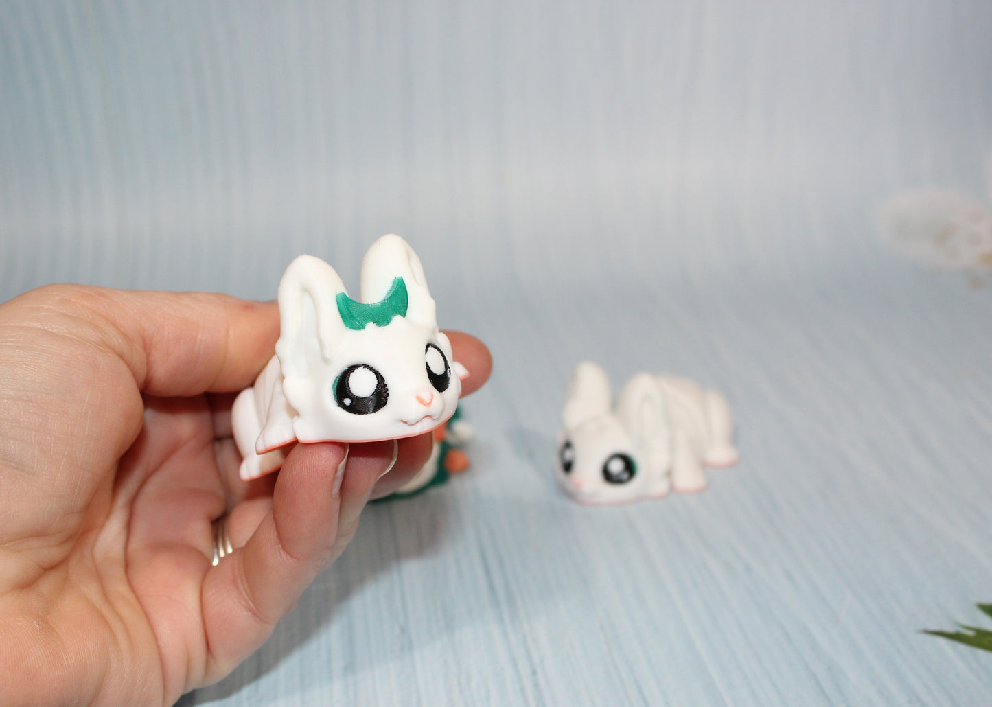 3d printed Flexi Bunnies set of 4-3" long - Wonderland 3D Printing 
