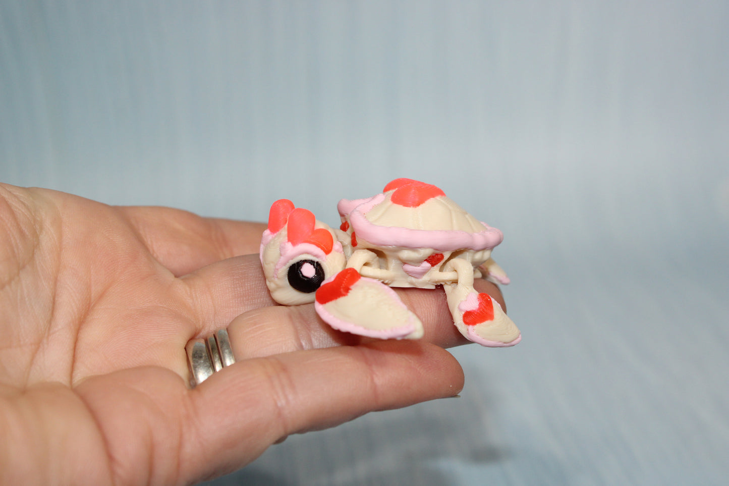 Tiny Heart Dragon, Wyvern or Turtle 3d printed flexi fidget - Wonderland 3D Printing 