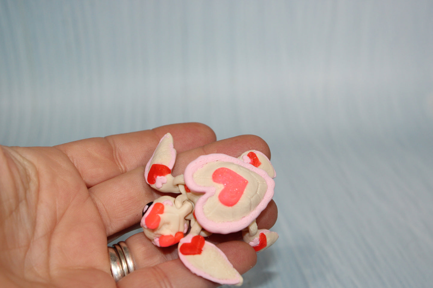 Tiny Heart Dragon, Wyvern or Turtle 3d printed flexi fidget - Wonderland 3D Printing 