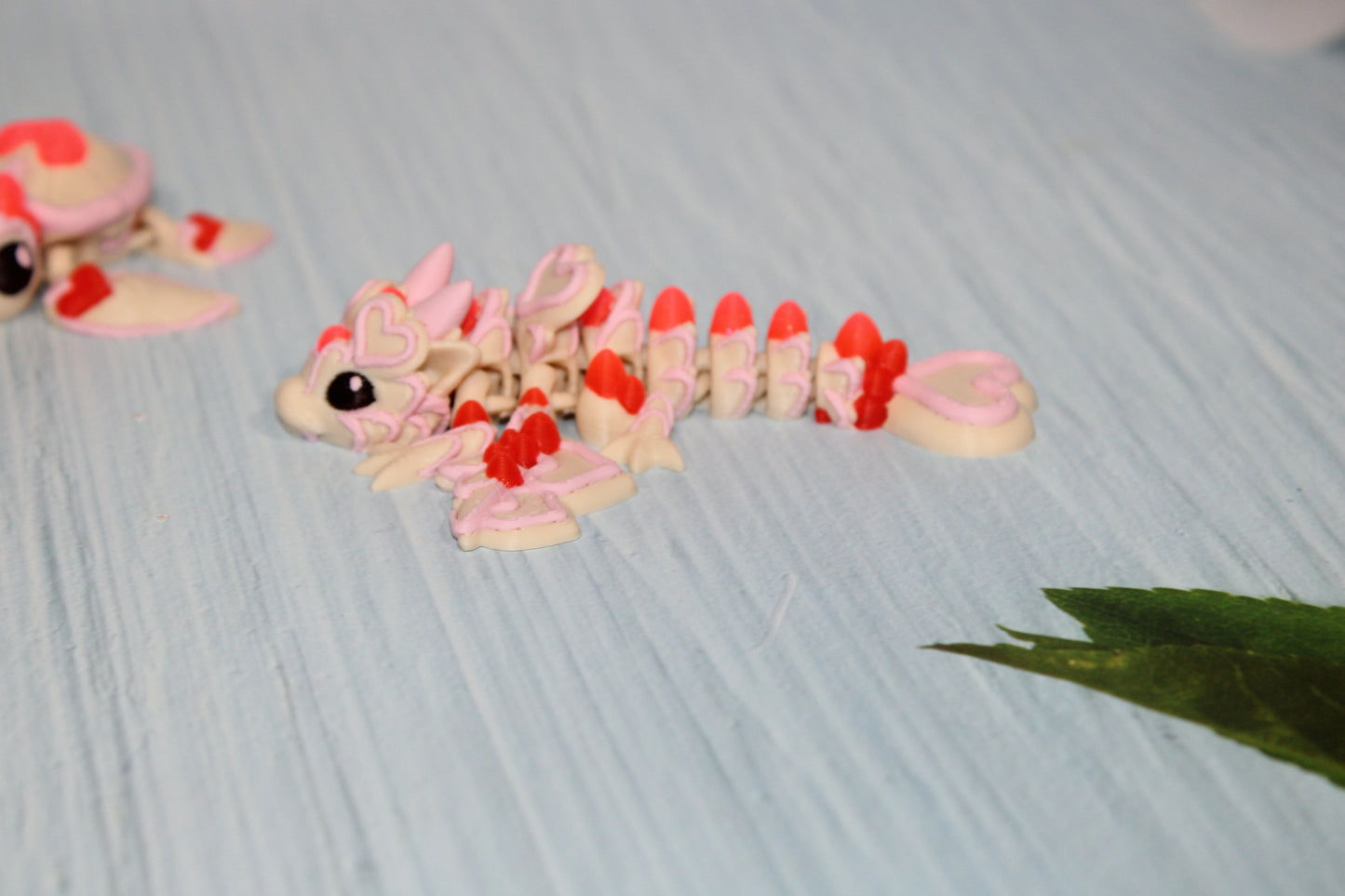 Tiny Heart Dragon, Wyvern or Turtle 3d printed flexi fidget - Wonderland 3D Printing 