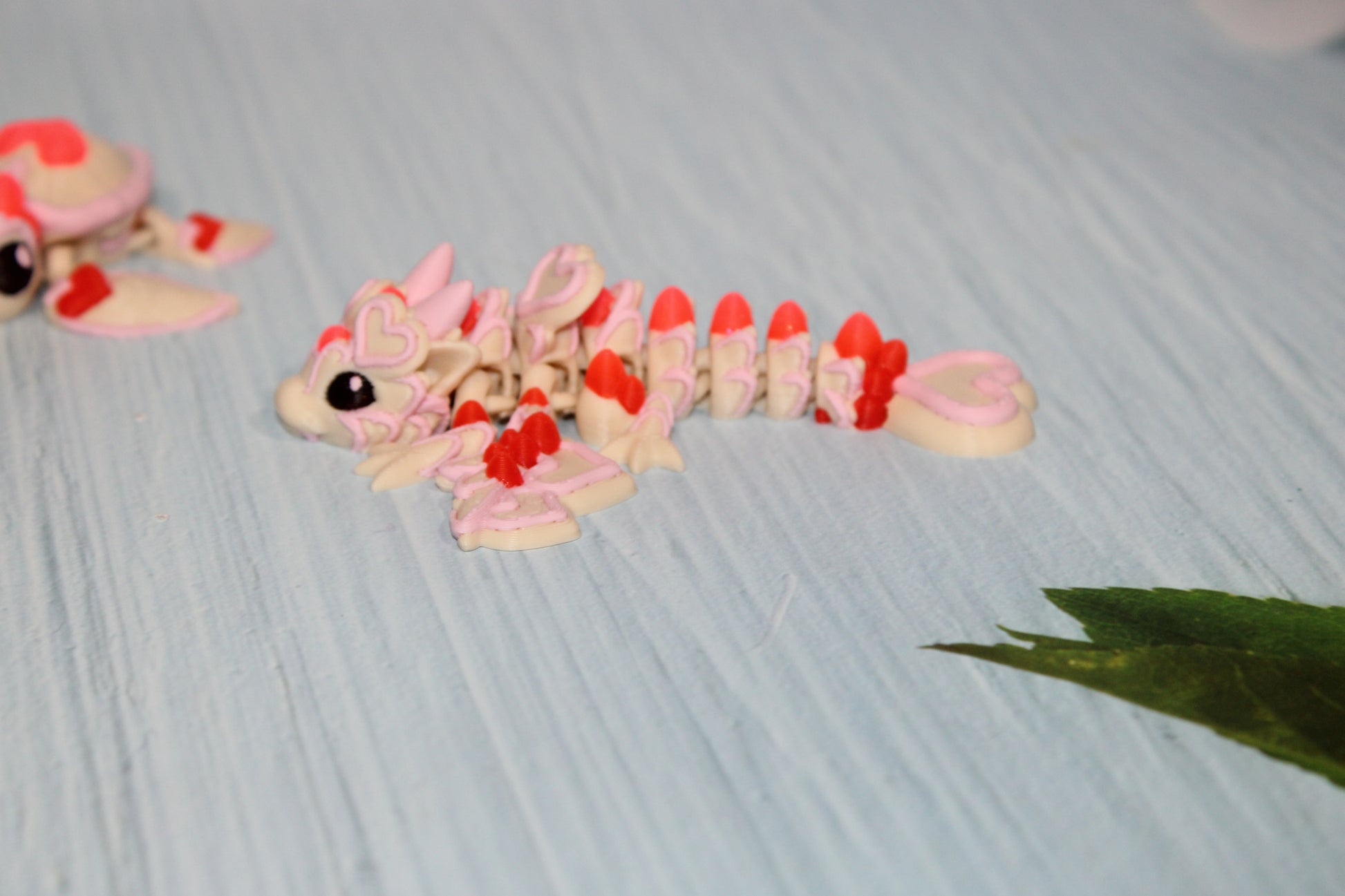 Tiny Heart Dragon, Wyvern or Turtle 3d printed flexi fidget - Wonderland 3D Printing 