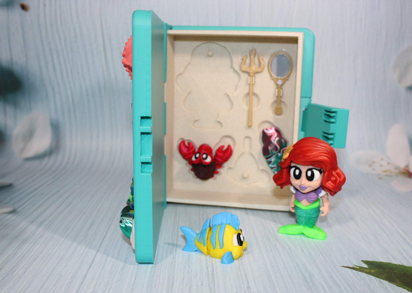 Mermaid Book Container- Everything Included!! - Wonderland 3D Printing 