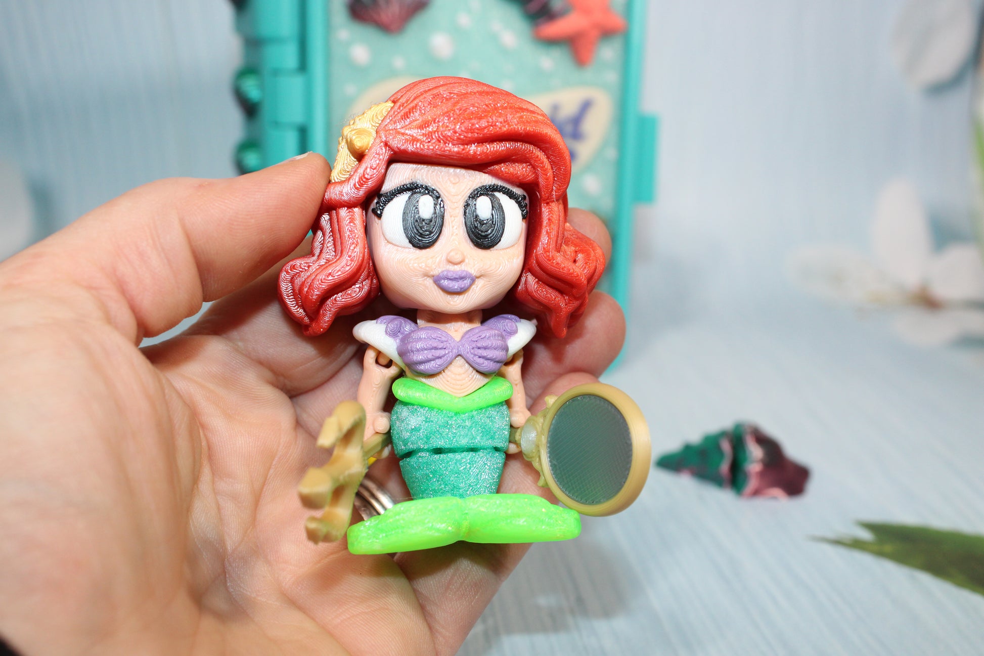 Mermaid Book Container- Everything Included!! - Wonderland 3D Printing 