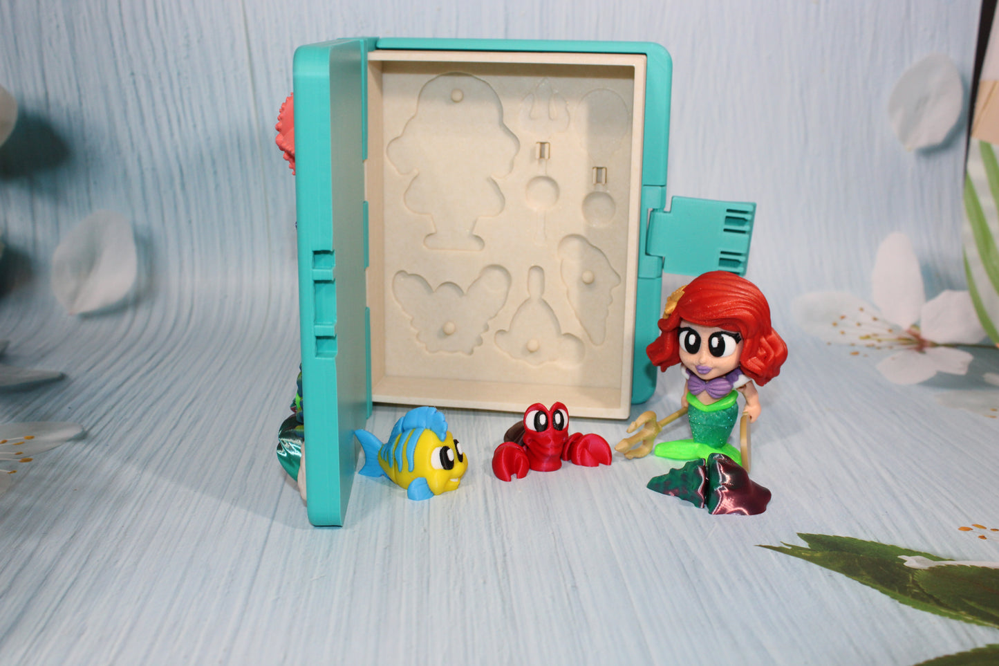 Mermaid Book Container- Everything Included!! - Wonderland 3D Printing 