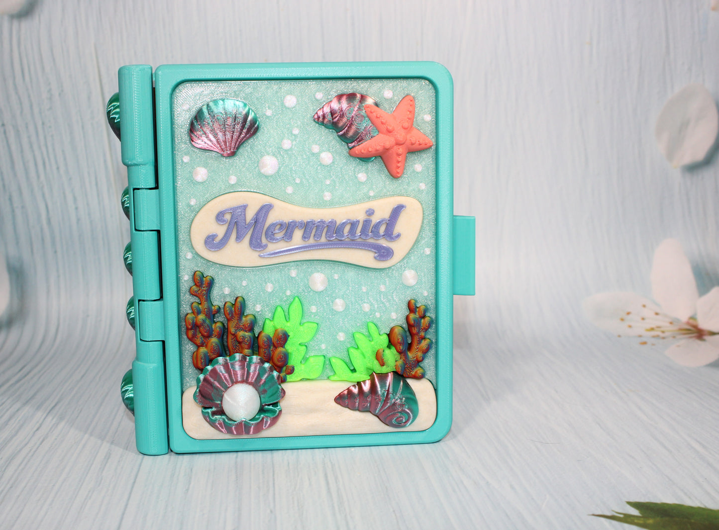 Mermaid Book Container- Everything Included!! - Wonderland 3D Printing 