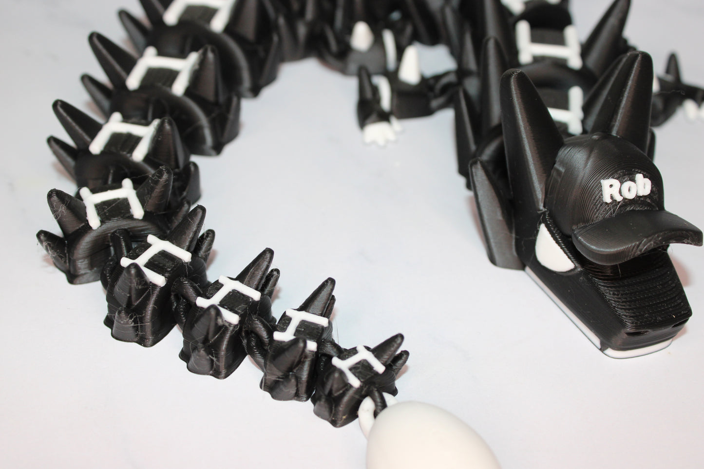 Rugby Dragon Customizable 3D Printed Articulated Figurine