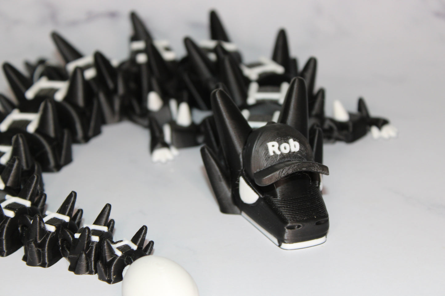 Rugby Dragon Customizable 3D Printed Articulated Figurine