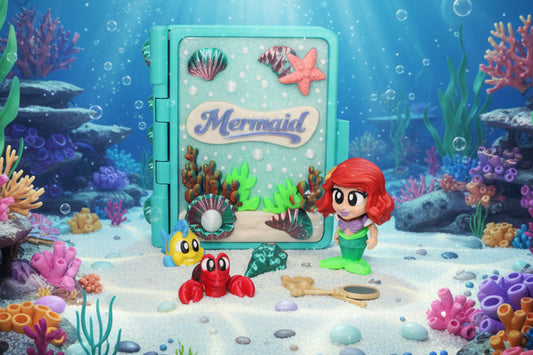 Mermaid Book Container- Everything Included!! - Wonderland 3D Printing 