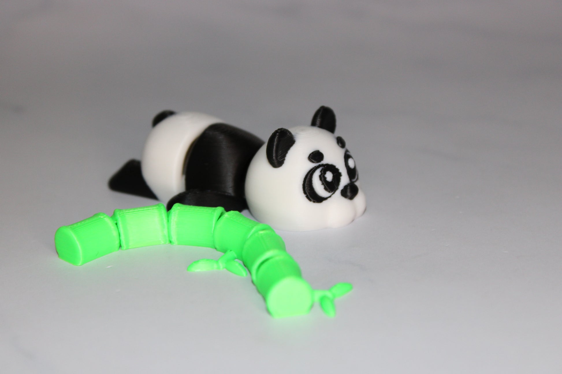 Panda with Bamboo 2 Piece Set-2.5 inches  3D Printed Articulated Flexi Fidget - Wonderland 3D Printing 