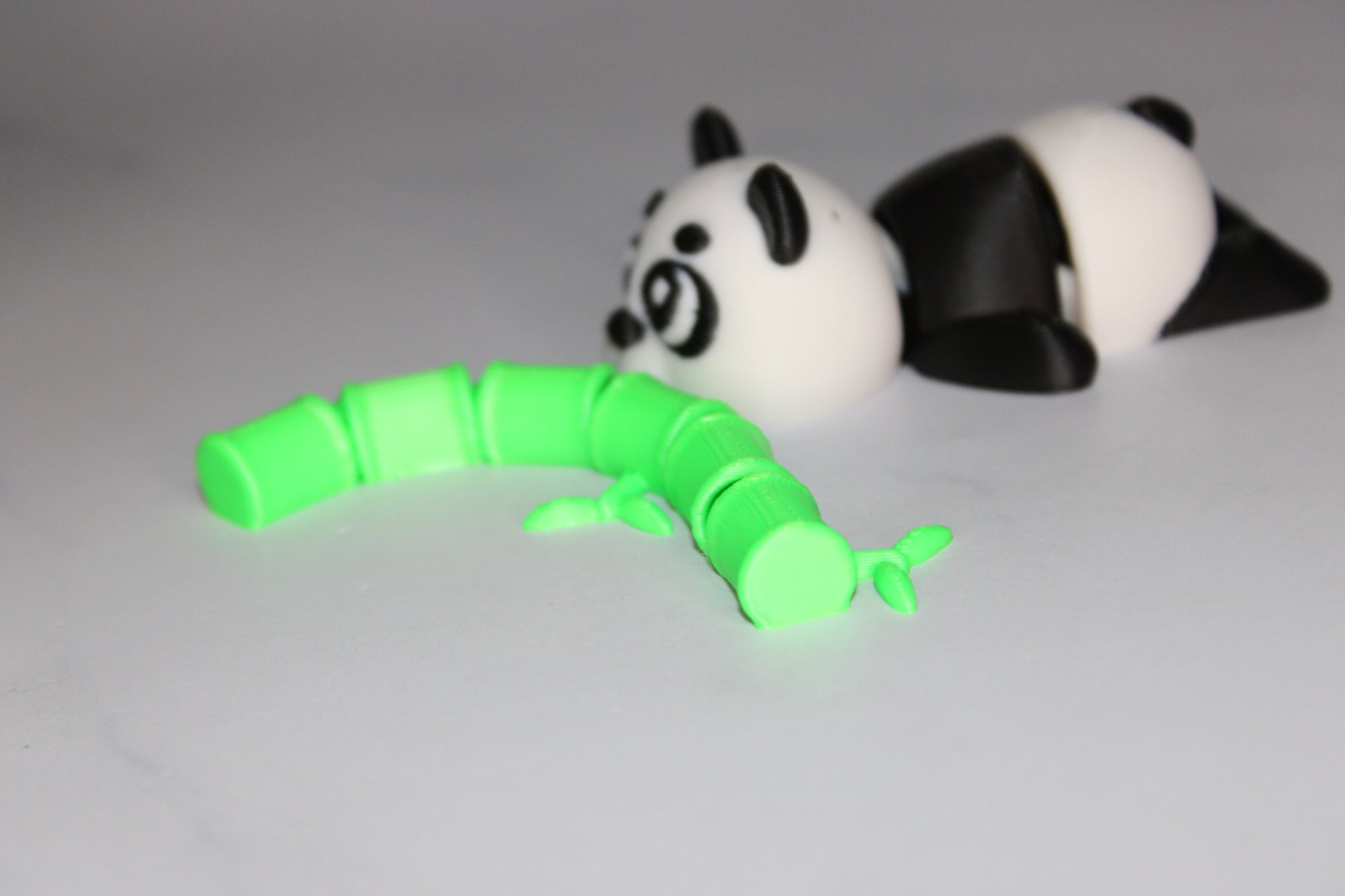 Panda with Bamboo 2 Piece Set-2.5 inches  3D Printed Articulated Flexi Fidget - Wonderland 3D Printing 
