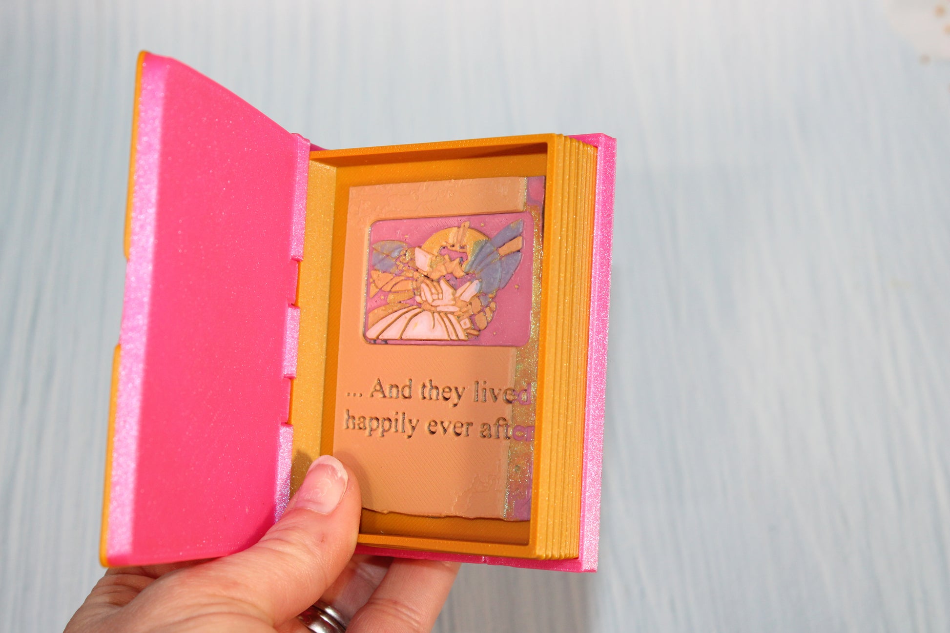 3D Printed 4" Story book trinket container - Wonderland 3D Printing 