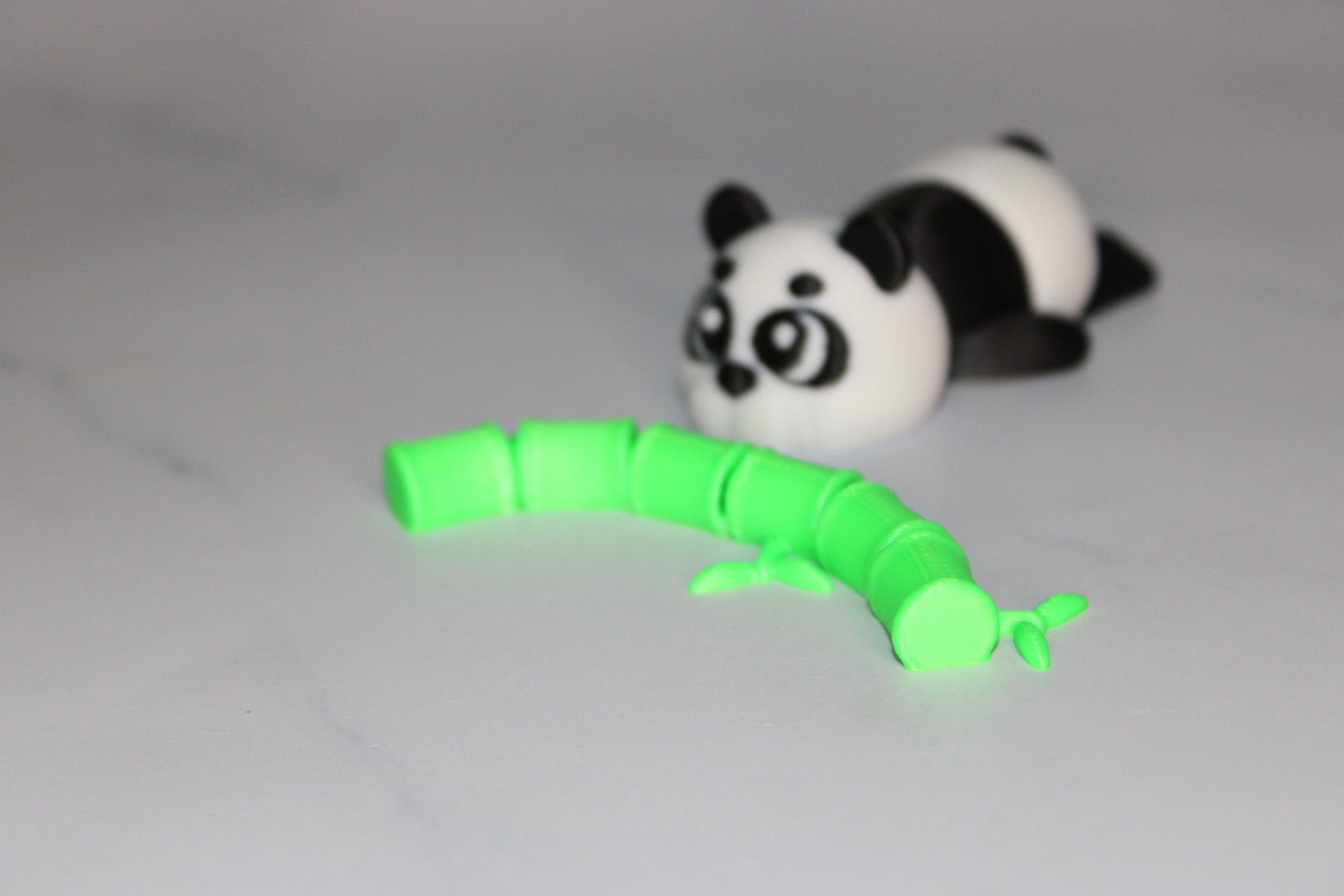 Panda with Bamboo 2 Piece Set-2.5 inches  3D Printed Articulated Flexi Fidget - Wonderland 3D Printing 