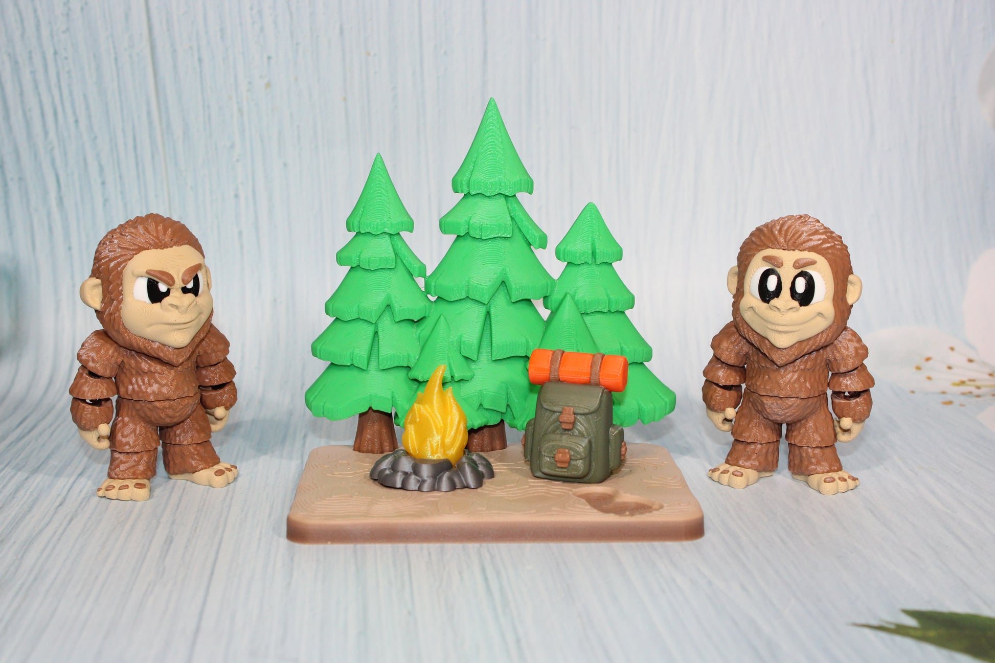 3D-printed Big Foot with Diorama- Both Big Foot Included - Wonderland 3D Printing 