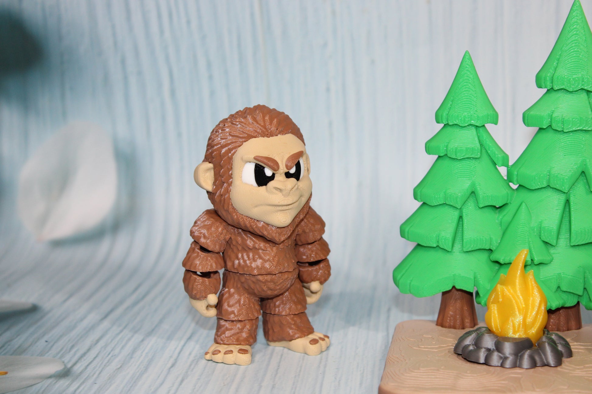 3D-printed Big Foot with Diorama- Both Big Foot Included - Wonderland 3D Printing 