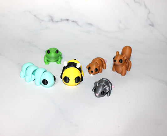 Mini Critters-3D Printed Articulated Fidget Toys - Wonderland 3D Printing 