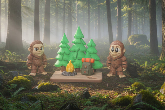3D-printed Big Foot with Diorama- Both Big Foot Included - Wonderland 3D Printing 