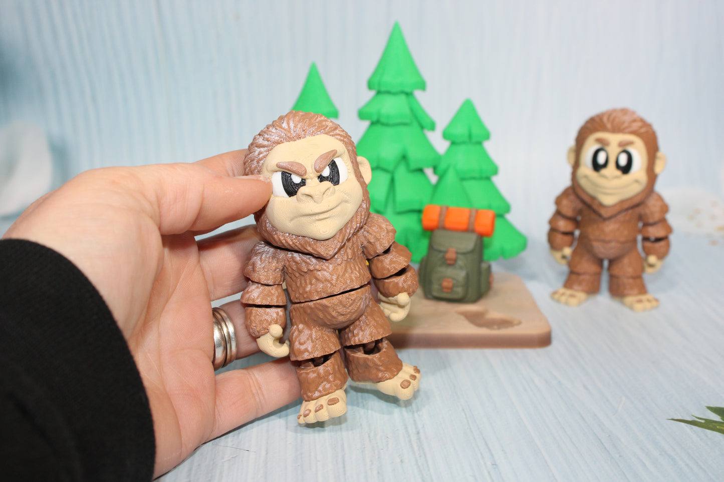 3D-printed Big Foot with Diorama- Both Big Foot Included - Wonderland 3D Printing 