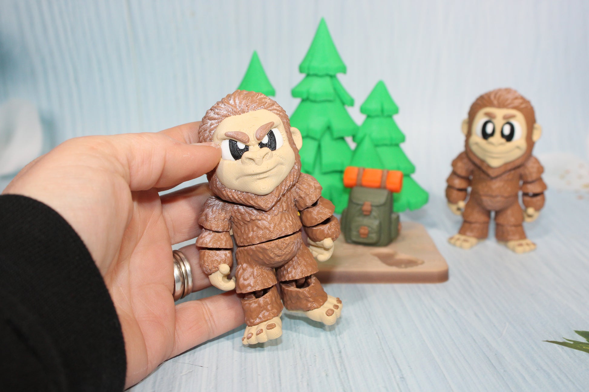 3D-printed Big Foot with Diorama- Both Big Foot Included - Wonderland 3D Printing 