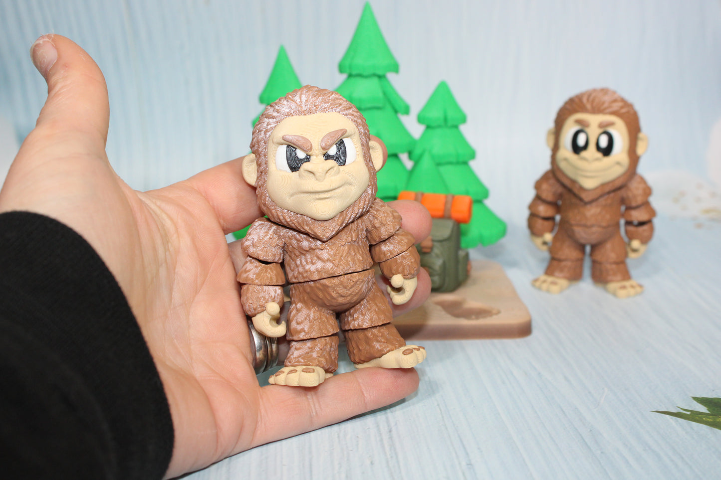 3D-printed Big Foot with Diorama- Both Big Foot Included - Wonderland 3D Printing 