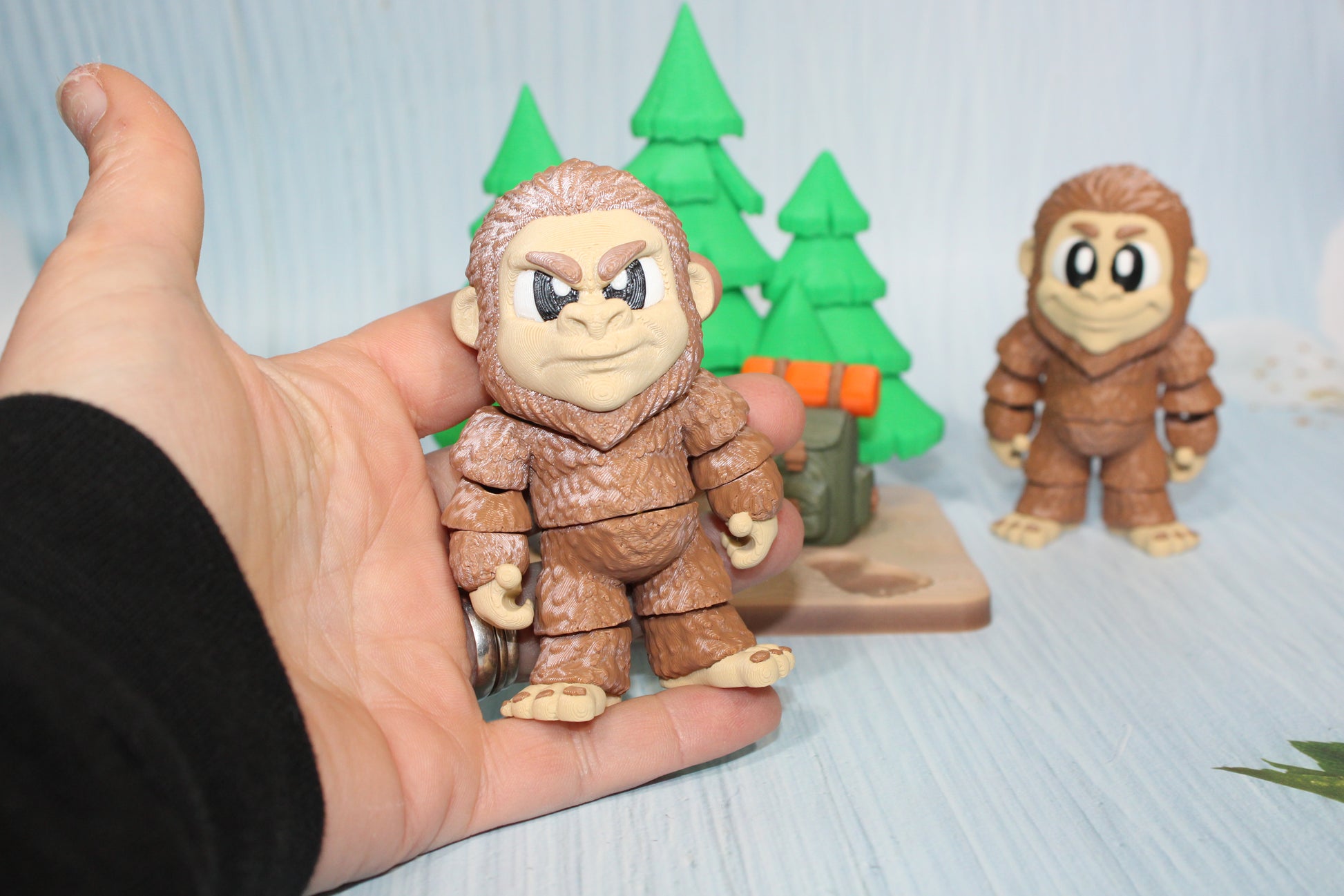 3D-printed Big Foot with Diorama- Both Big Foot Included - Wonderland 3D Printing 
