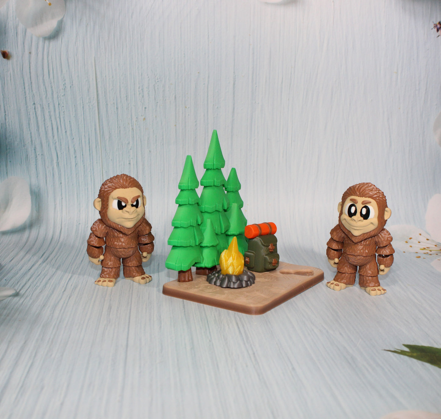 3D-printed Big Foot with Diorama- Both Big Foot Included - Wonderland 3D Printing 