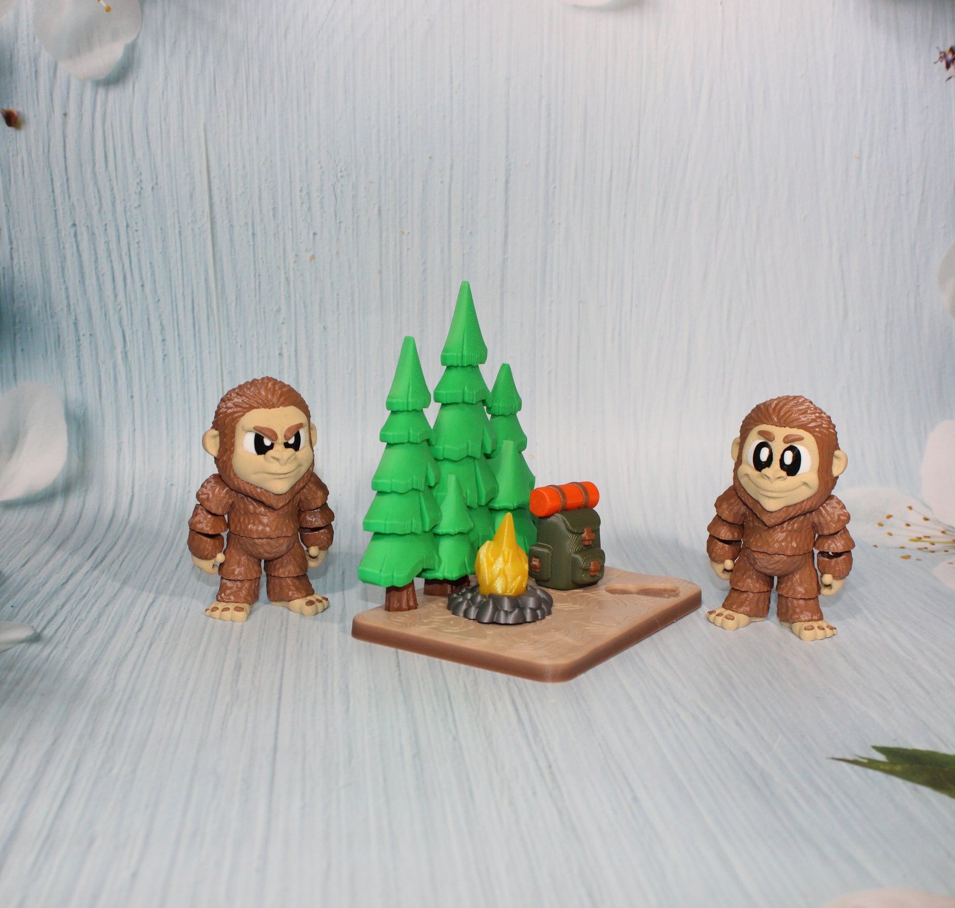 3D-printed Big Foot with Diorama- Both Big Foot Included - Wonderland 3D Printing 