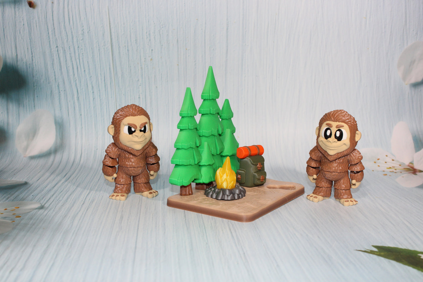 3D-printed Big Foot with Diorama- Both Big Foot Included - Wonderland 3D Printing 