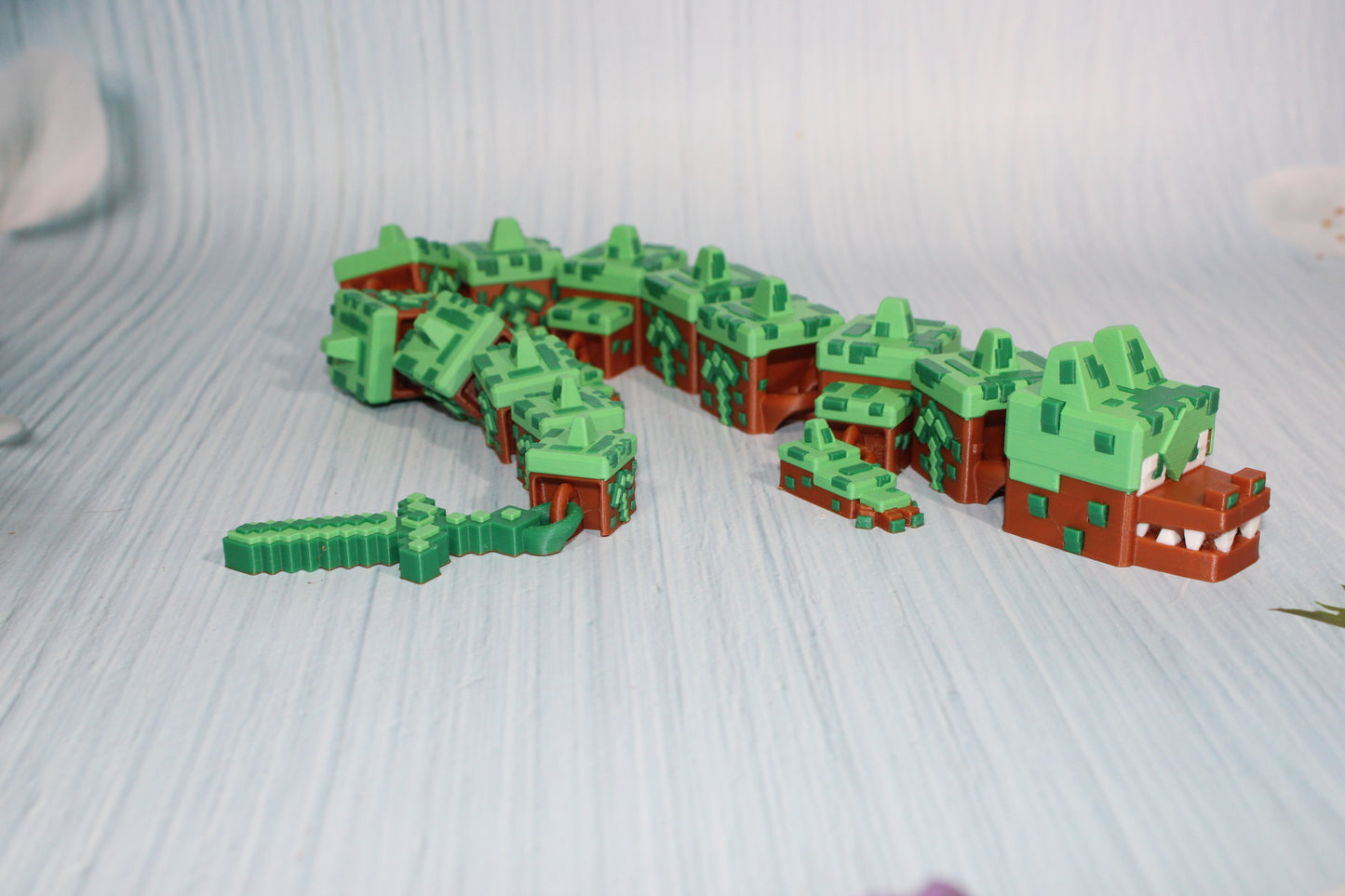 Earth Dragon 3D Printed Articulated Figurine - Wonderland 3D Printing 