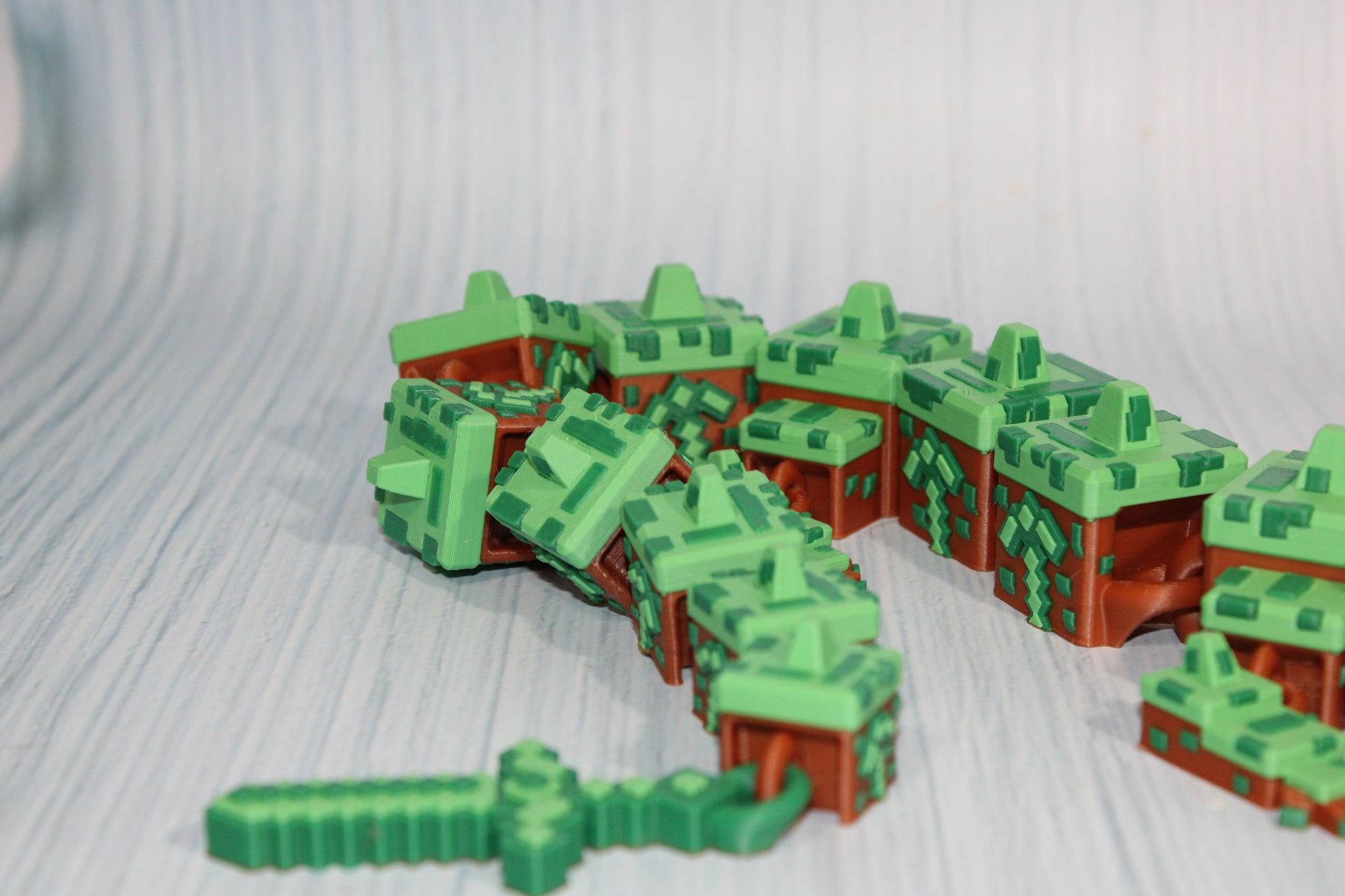 Earth Dragon 3D Printed Articulated Figurine - Wonderland 3D Printing 