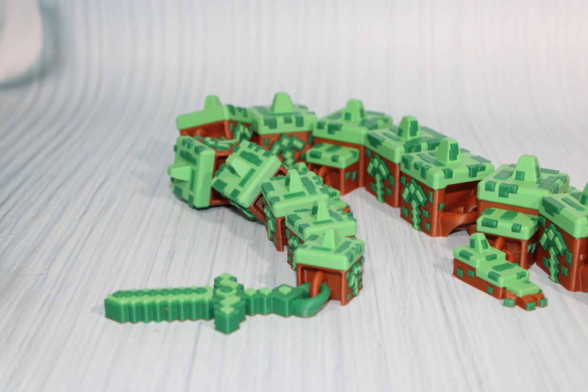 Earth Dragon 3D Printed Articulated Figurine - Wonderland 3D Printing 