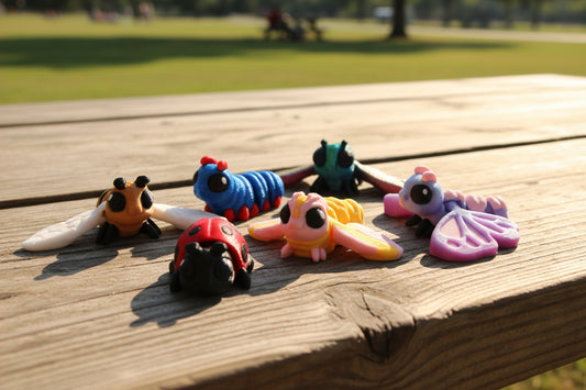 Tiny Bug Hatchlings 3D Printed Articulated Figurine - Wonderland 3D Printing 