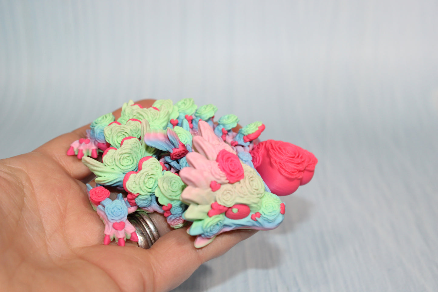 Baby Rose Dragon 3D Printed Articulated - Wonderland 3D Printing 