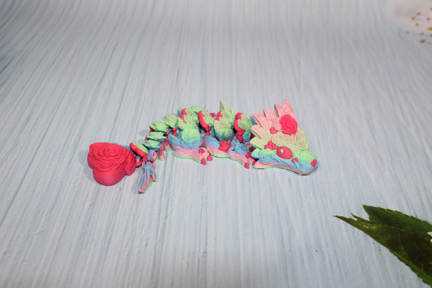 Baby Rose Dragon 3D Printed Articulated - Wonderland 3D Printing 